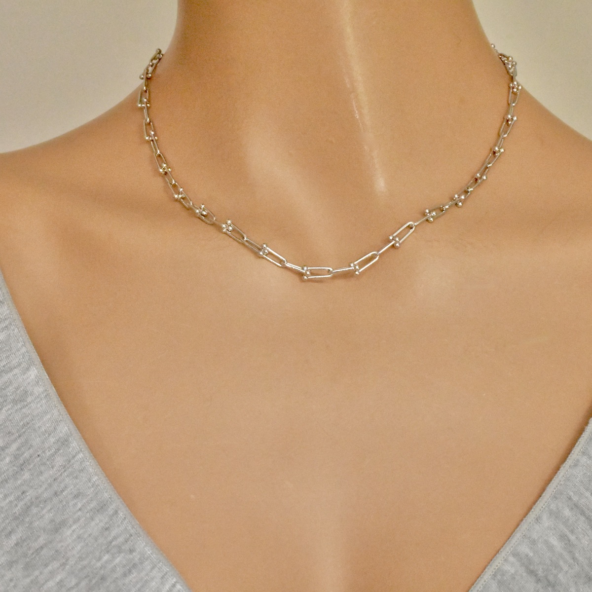 Sterling Silver 925 Chain Necklace "The Knot" - Silver Image 3