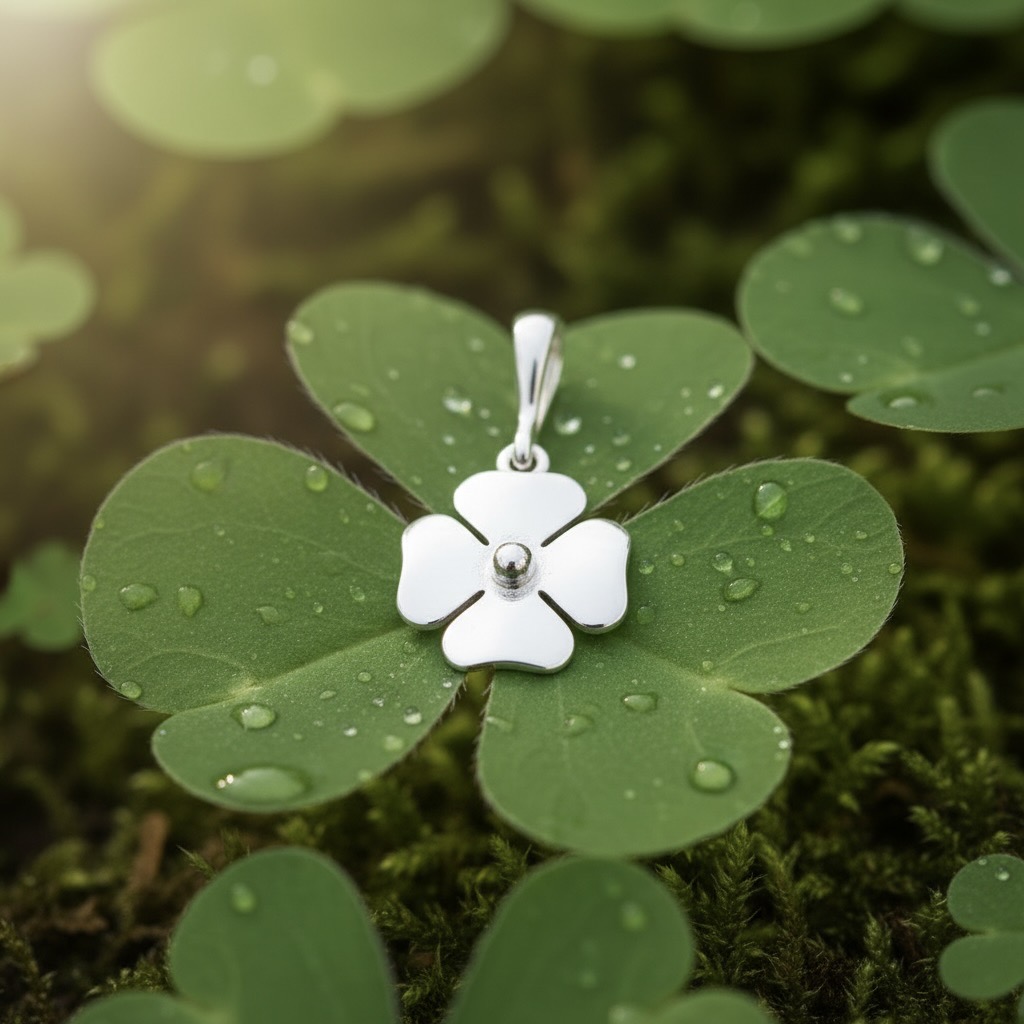 Sterling Silver 925 Four Leaf Clover Pendant “Felicity” - Image 2