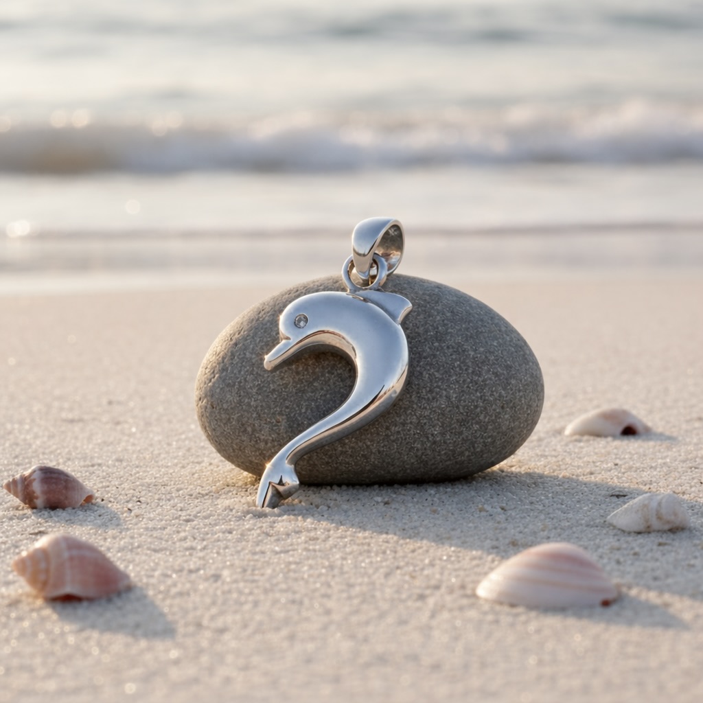 Sterling Silver 925 Dolphin Pendant "Dorian" - Image 2