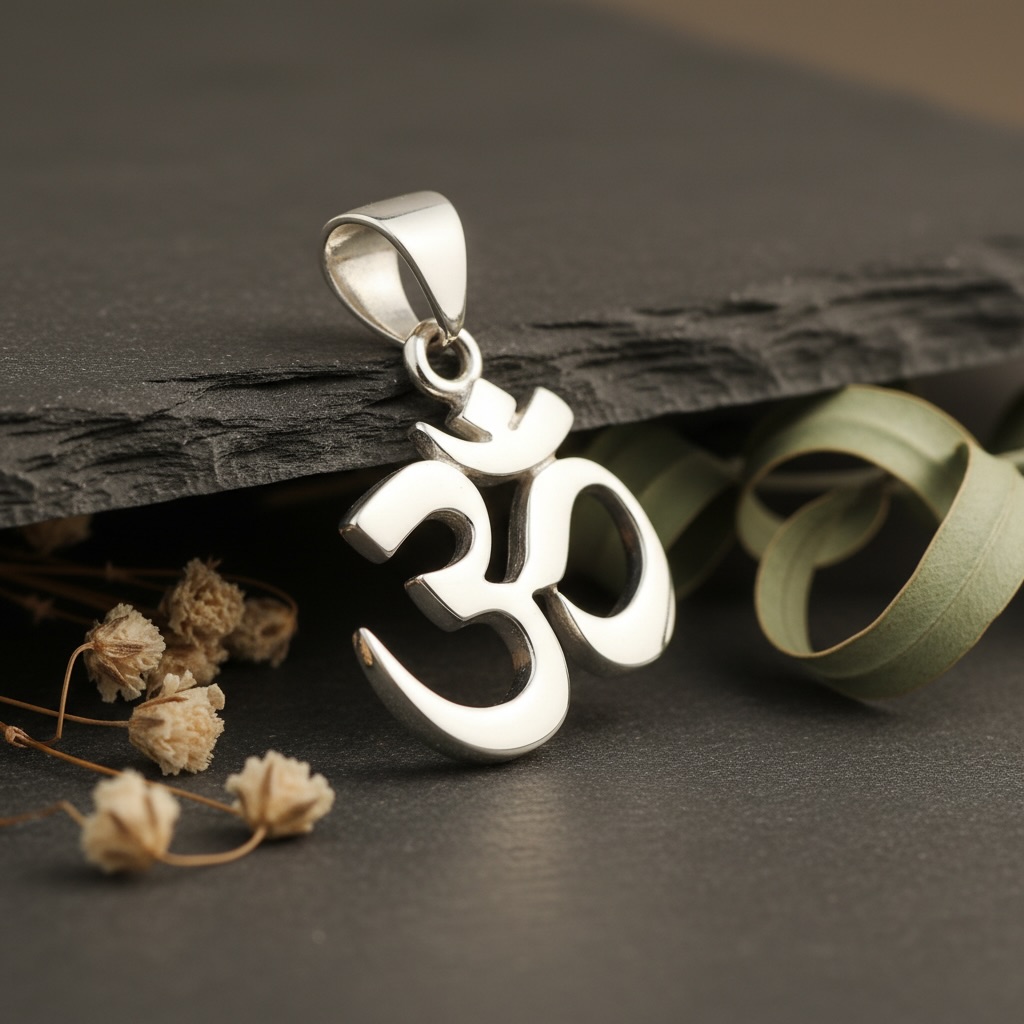 Sterling Silver 925 Om Pendant "Inner Sound" - Image 2