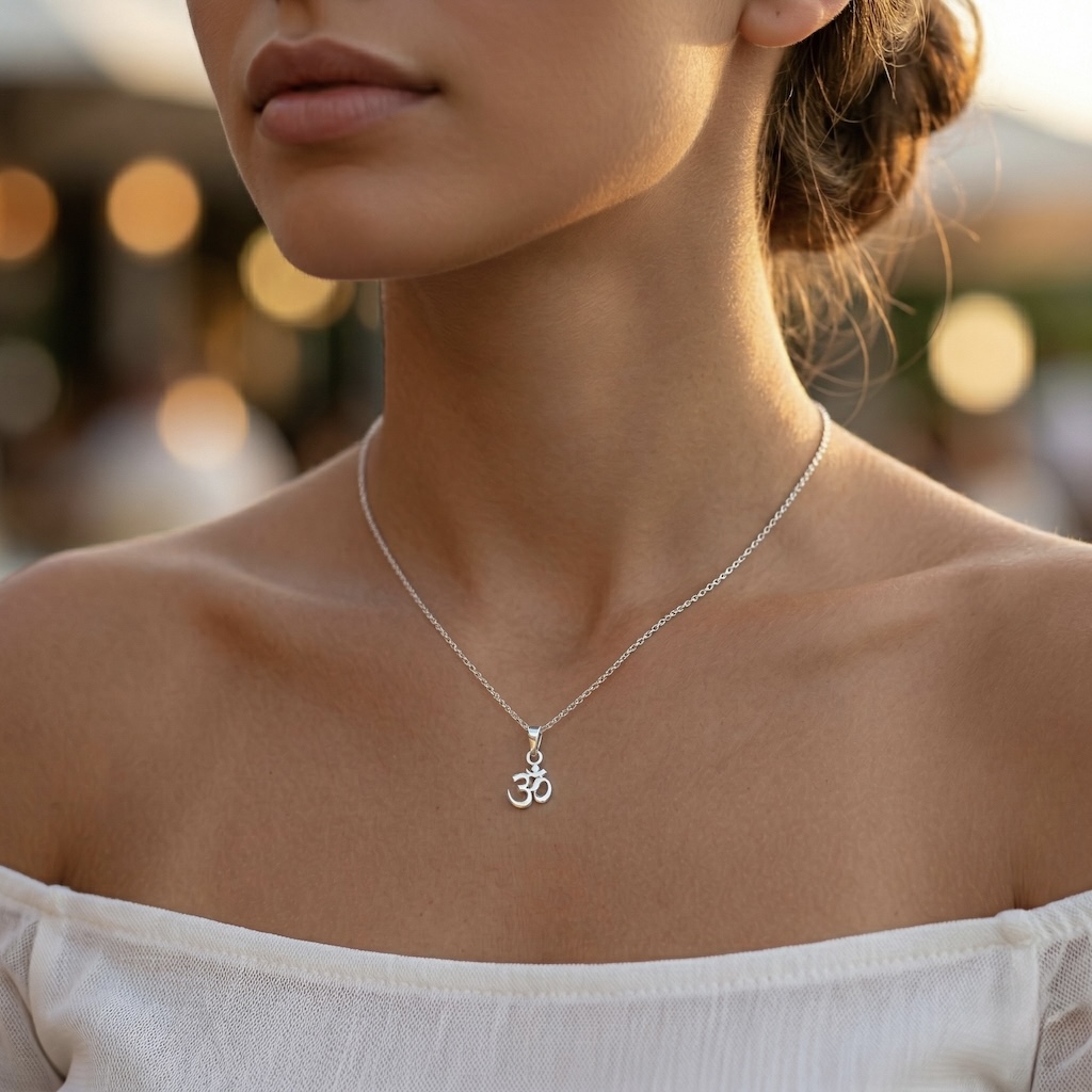 Sterling Silver 925 Om Pendant "Inner Sound" - Image 3