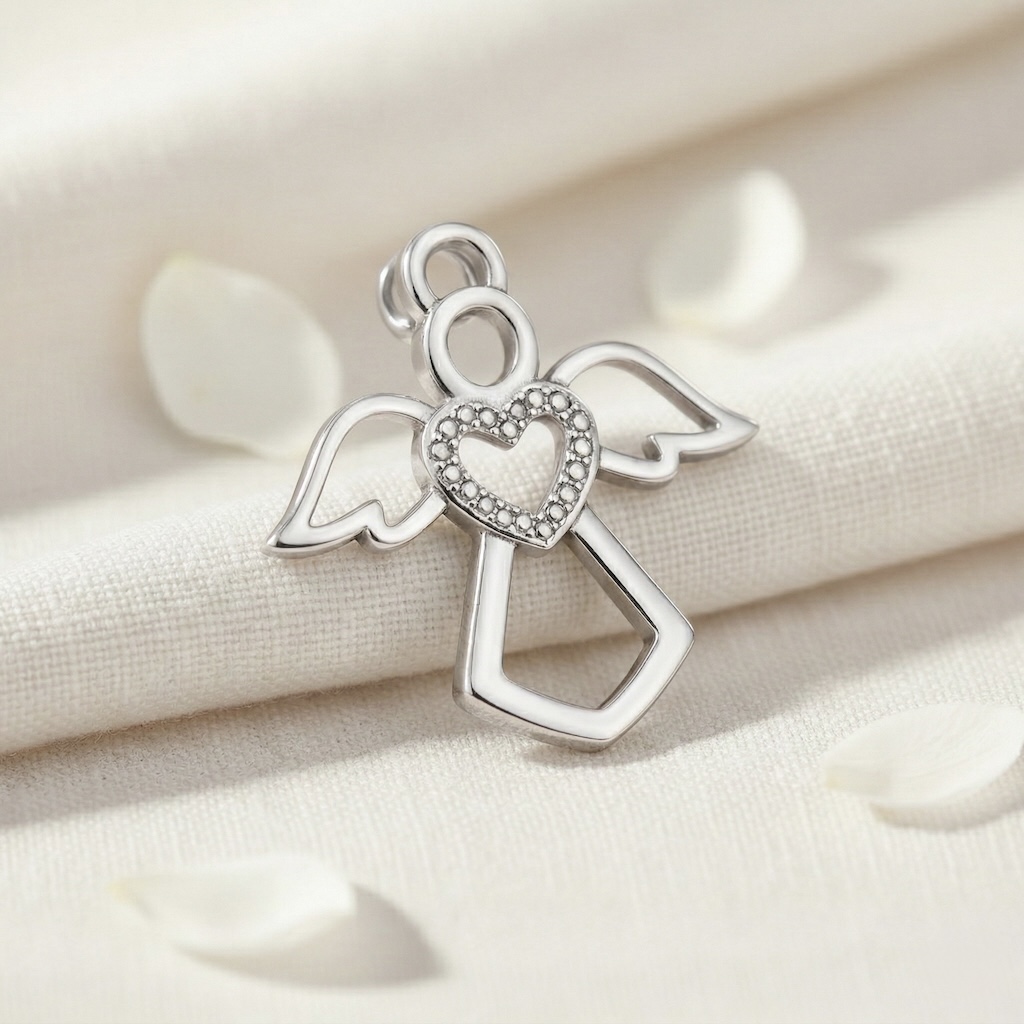 Sterling Silver 925 Angel Heart Pendant “Little Guardian” - Image 2