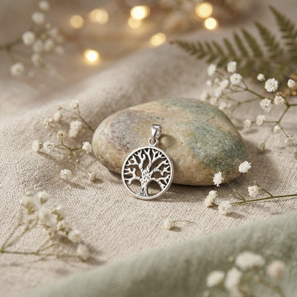 Sterling Silver 925 Small Tree of Life Pendant Charm "Harmony" - Image 2