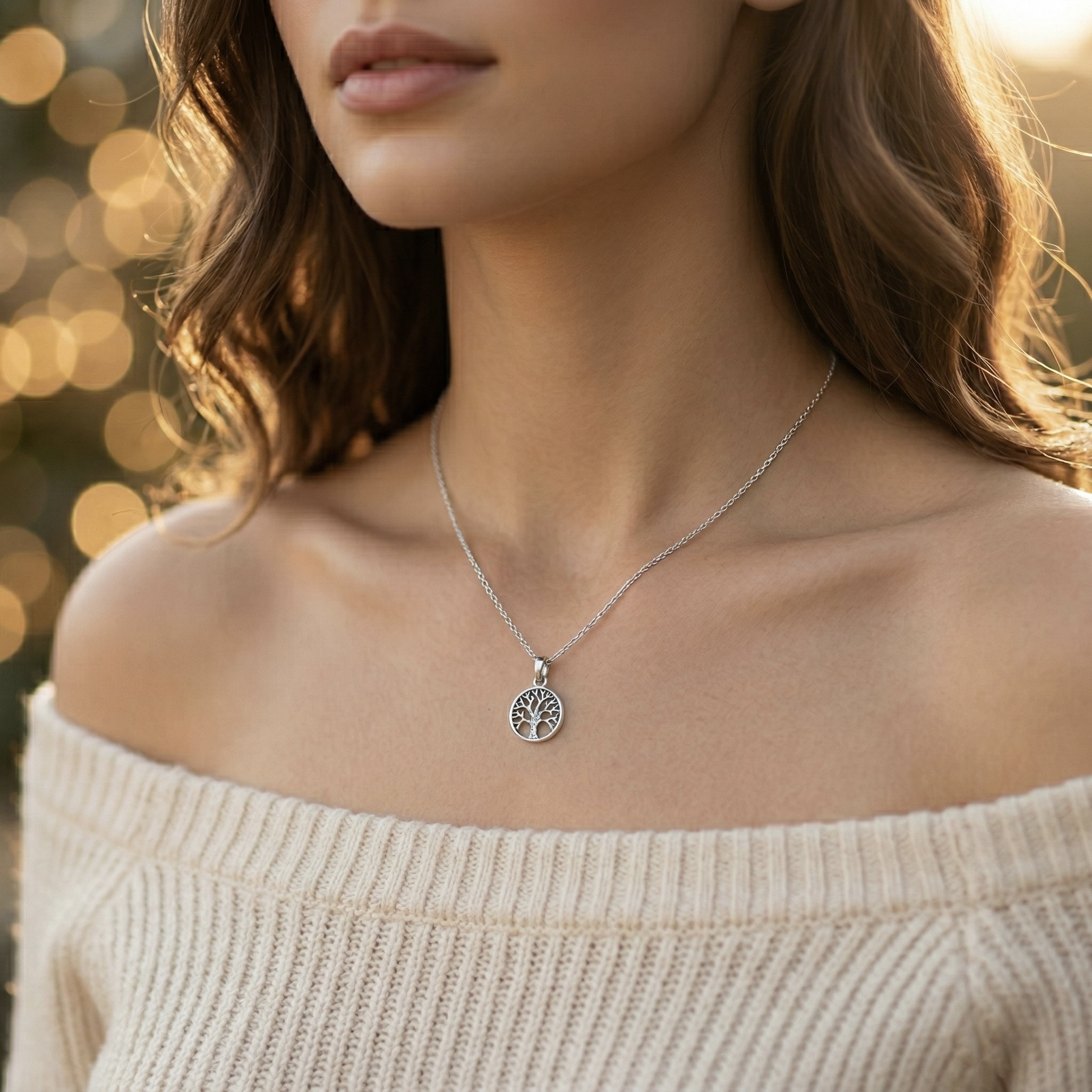 Sterling Silver 925 Small Tree of Life Pendant Charm "Harmony" - Image 3