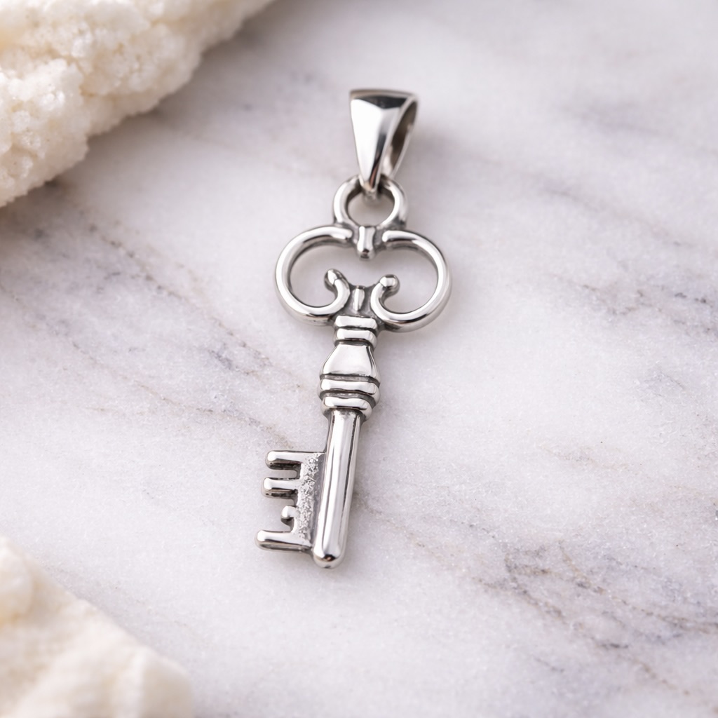 Sterling Silver 925 Key Pendant "Renewal" - Image 2