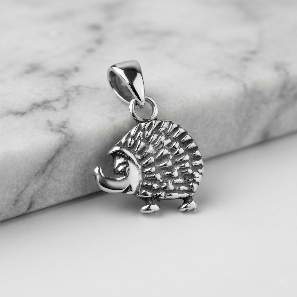 Sterling Silver 925 Hedgehog Pendant "Urchin" - Image 2