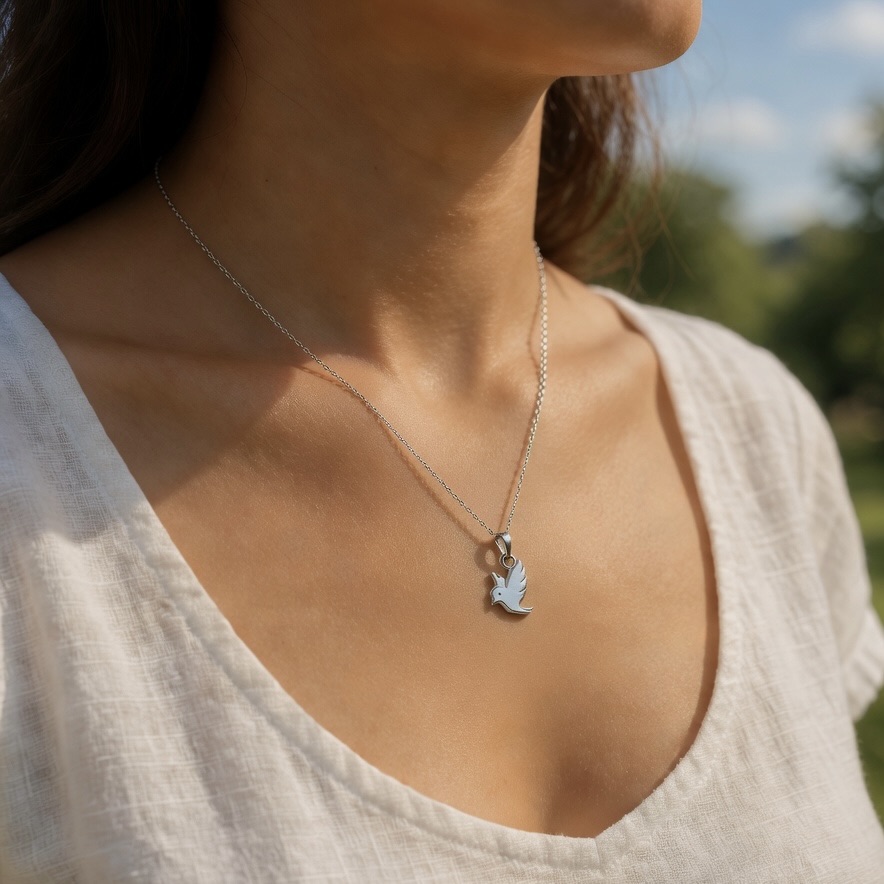 Sterling Silver 925 Dove Pendant “Peaceful Spirit” - Image 3