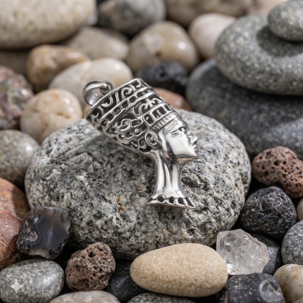 Sterling Silver 925 Pendant "Queen Nefertiti" - Image 2