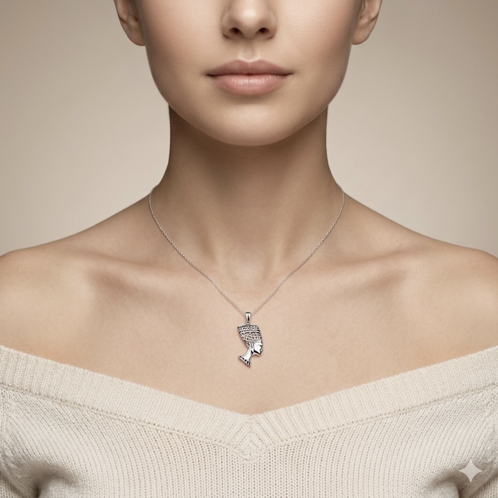 Sterling Silver 925 Pendant "Queen Nefertiti" - Image 3
