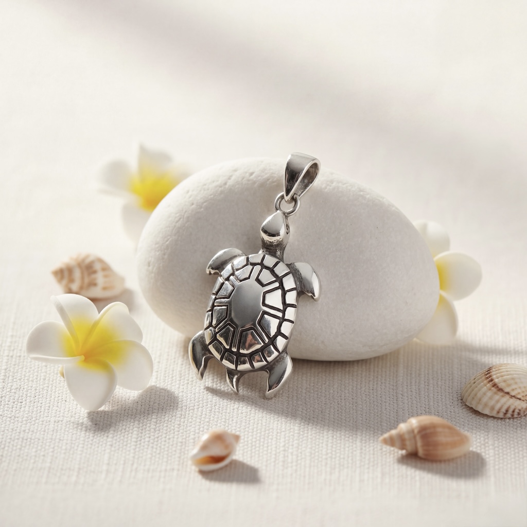 Sterling Silver 925 Turtle Pendant "Shelbow" - Image 2