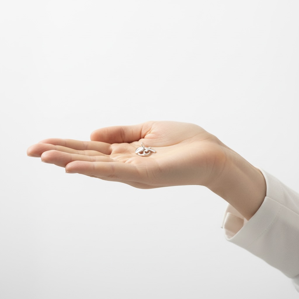 Sterling Silver 925 Heart Cross Anchor Pendant “Camargue” - Image 3