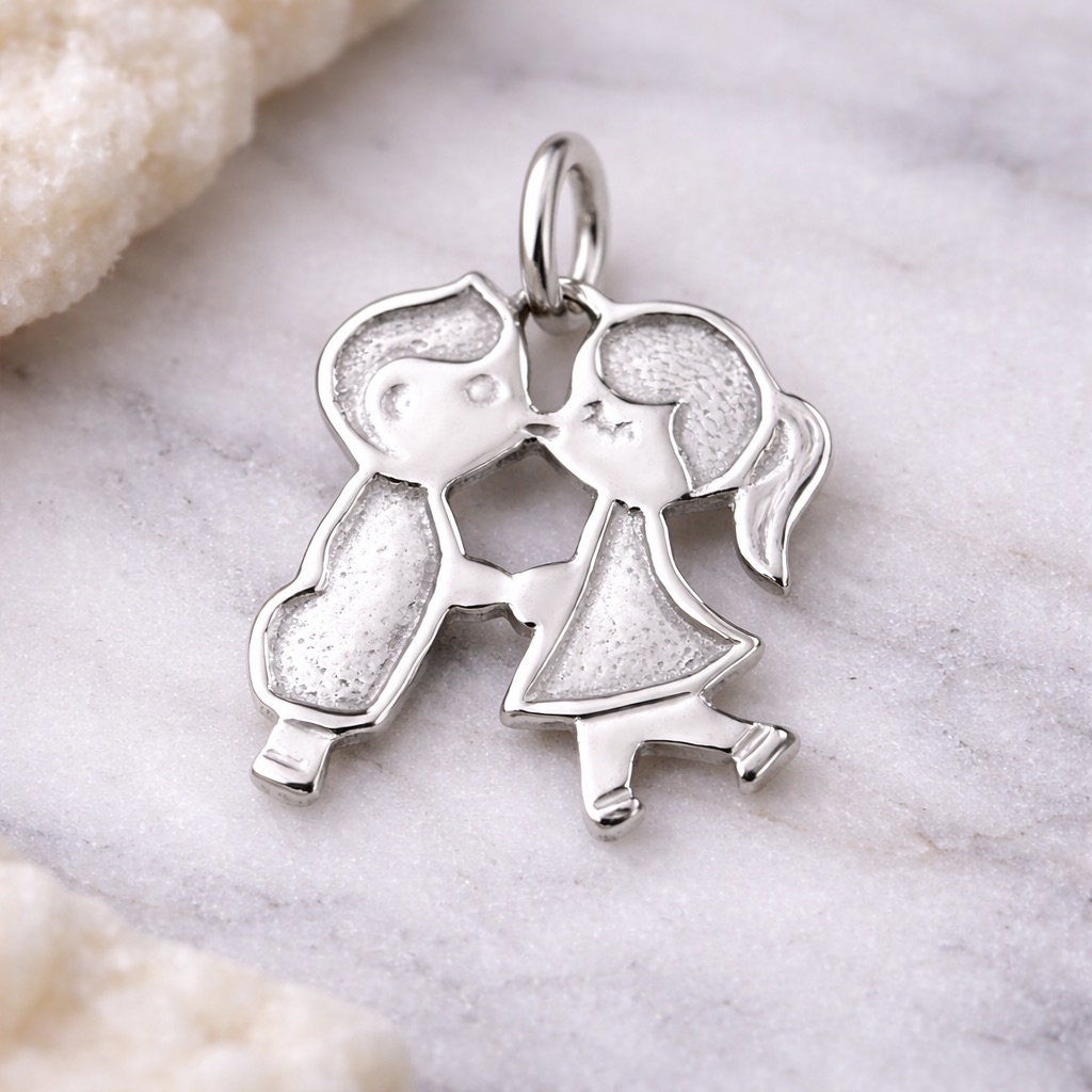 Sterling Silver 925 Pendant "First Kiss" - Image 2