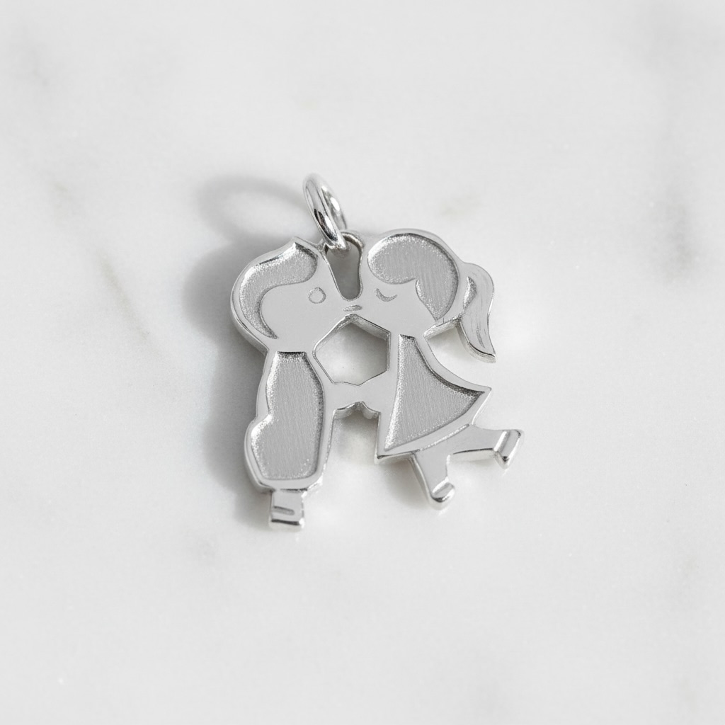 Sterling Silver 925 Pendant "First Kiss" - Image 2