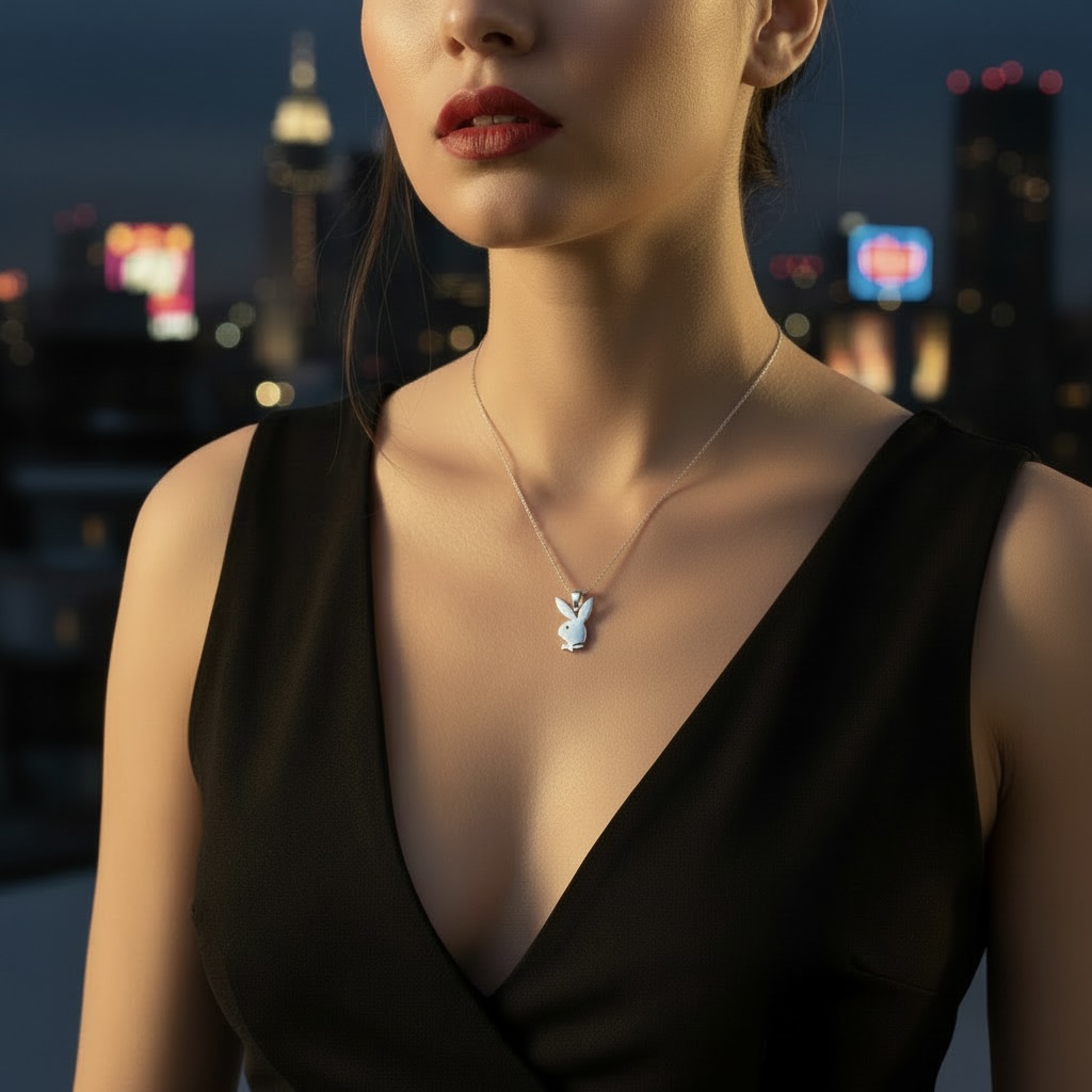 Sterling Silver 925 Bunny Pendant "Cheeky Jack" - Image 3