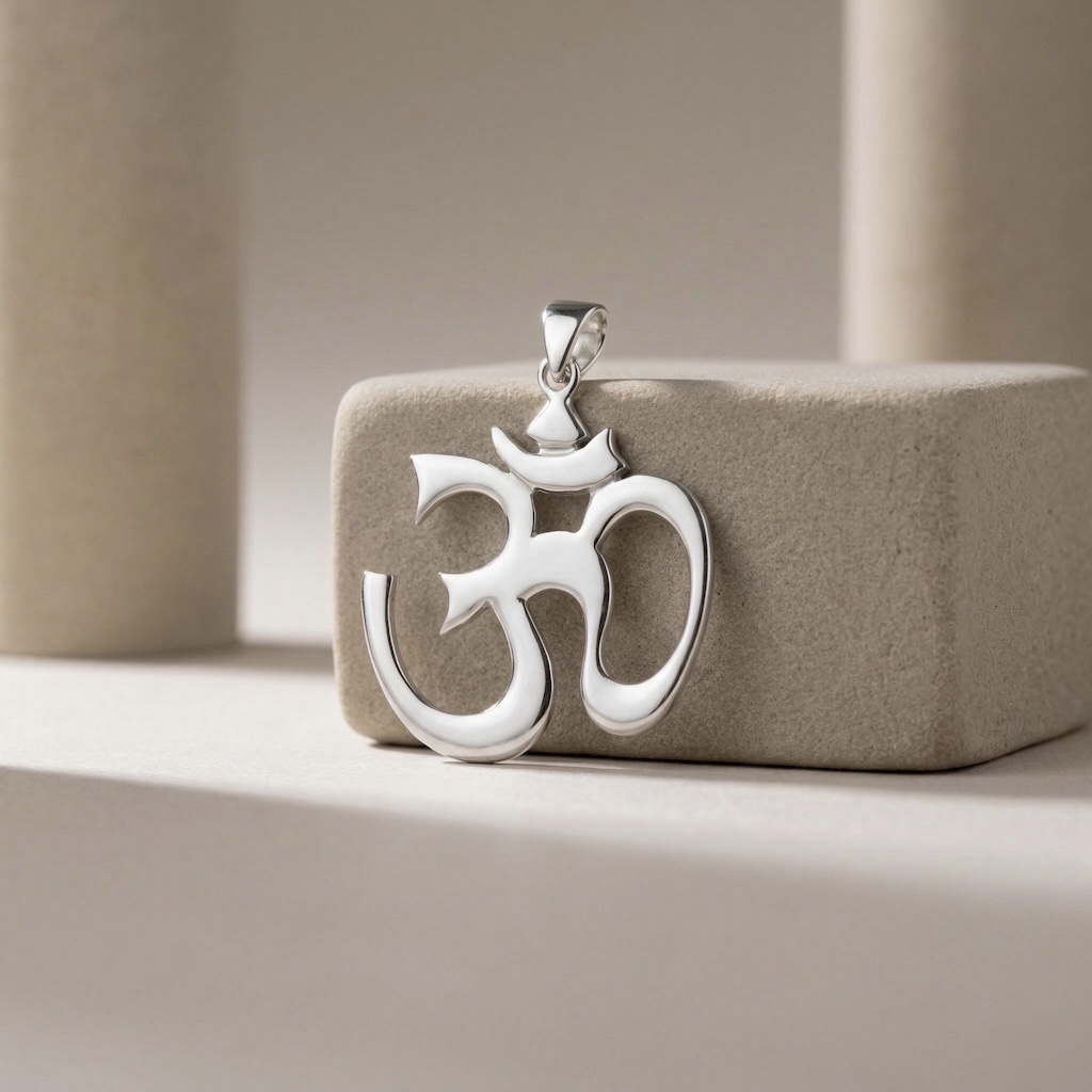 Sterling Silver 925 Om Pendant "Sacred Sound" - Image 2