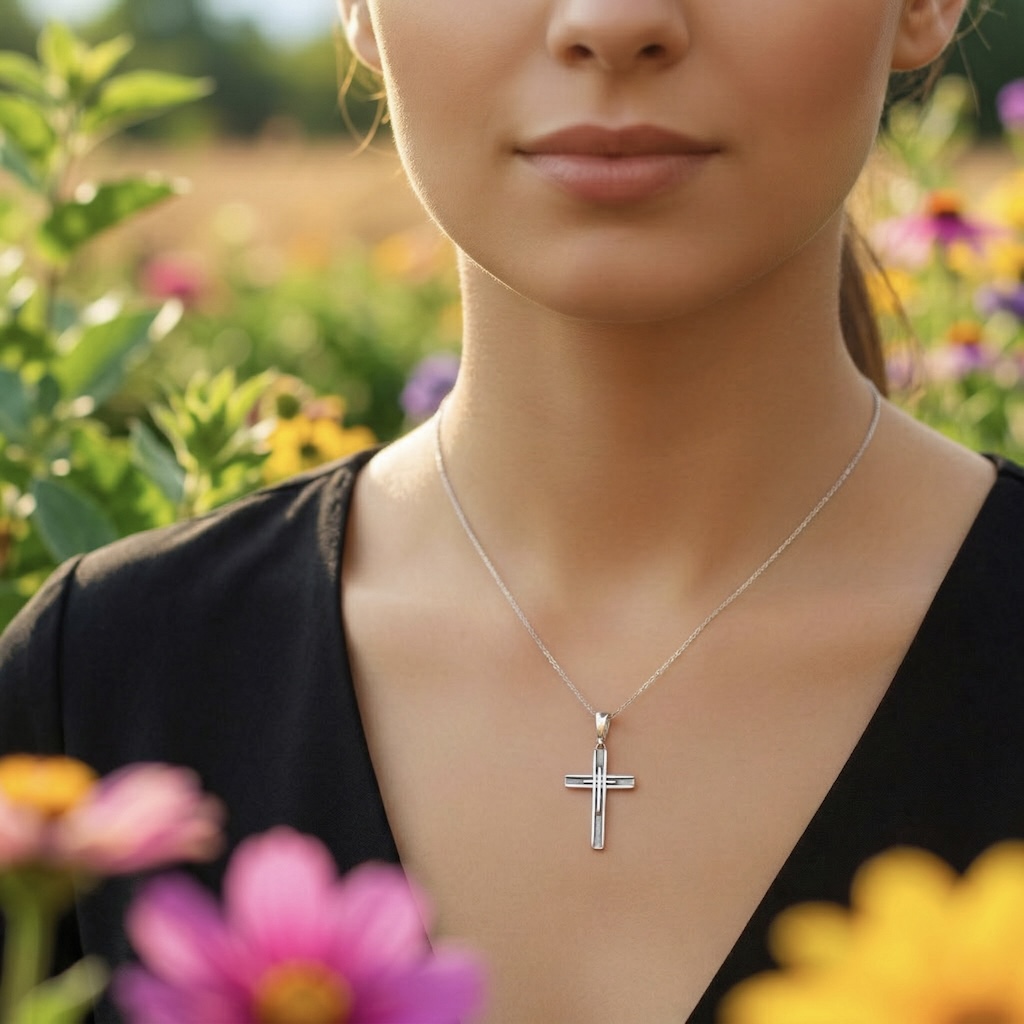 Sterling Silver 925 Cross Pendant “Glory Path” - Image 3