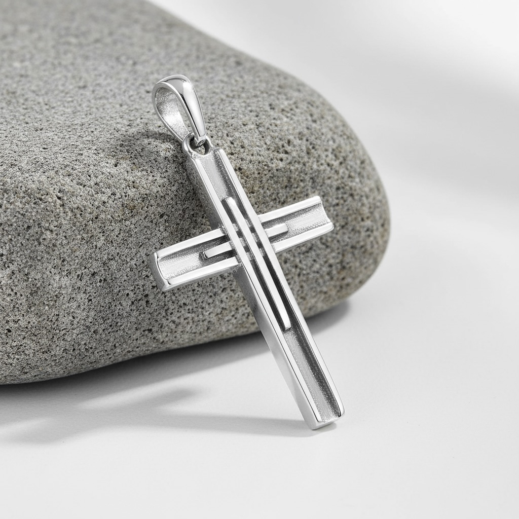 Sterling Silver 925 Cross Pendant “Glory Path” - Image 2