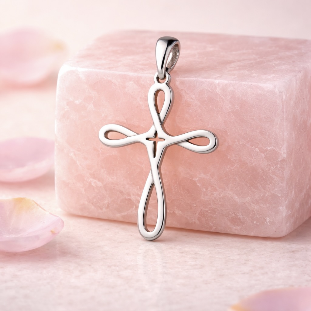 Sterling Silver 925 Infinity Cross Pendant “Endless Faith” - Image 2