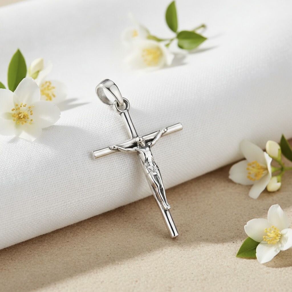 Sterling Silver 925 Cross Pendant “Holy Spirit” - Image 2