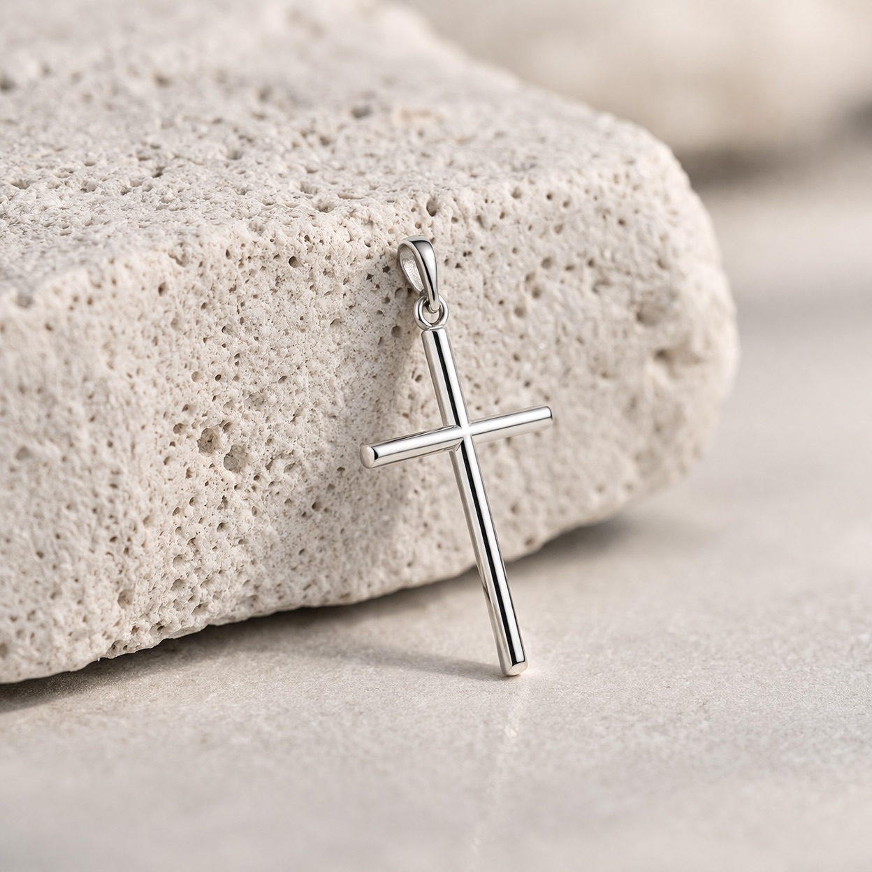 Sterling Silver 925 Minimalist Cross Pendant “Pure Faith” - Image 2