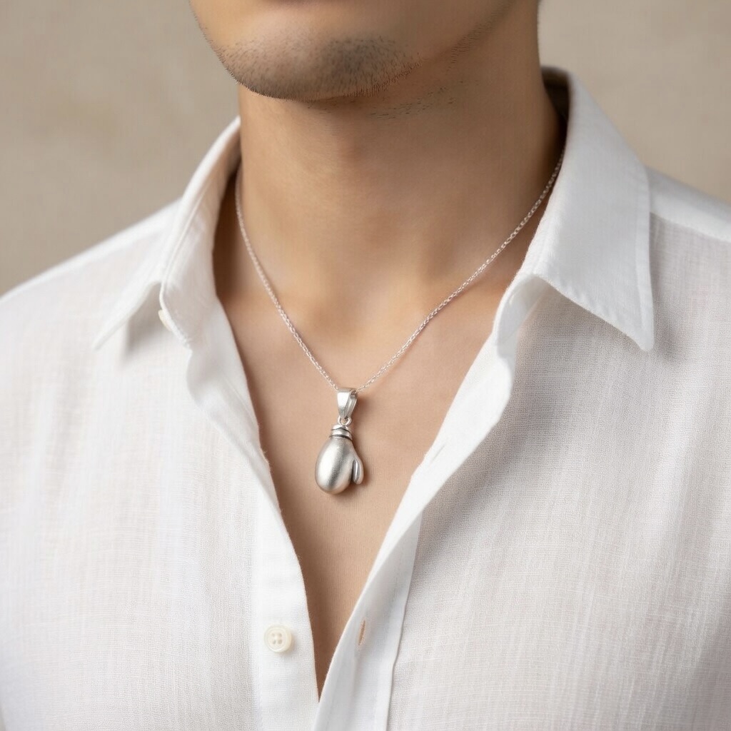 Sterling Silver 925 Boxing Glove Pendant "Champion" - Image 3