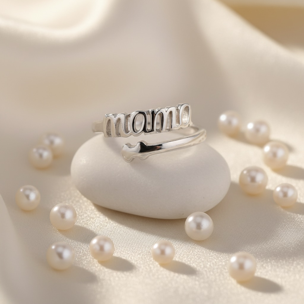 Sterling Silver 925 Mama Wrap Ring Adjustable Sizes "Mia" - Image 2