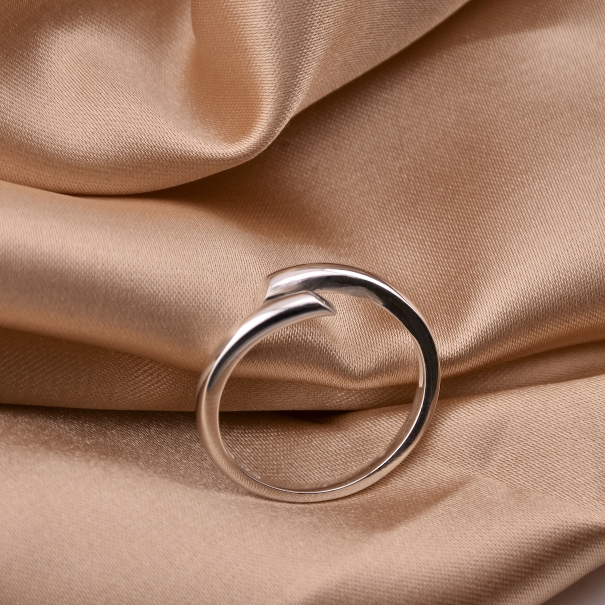 Sterling Silver 925 Minimalist Open Cuff Ring "Essentials" - Silver Image 2