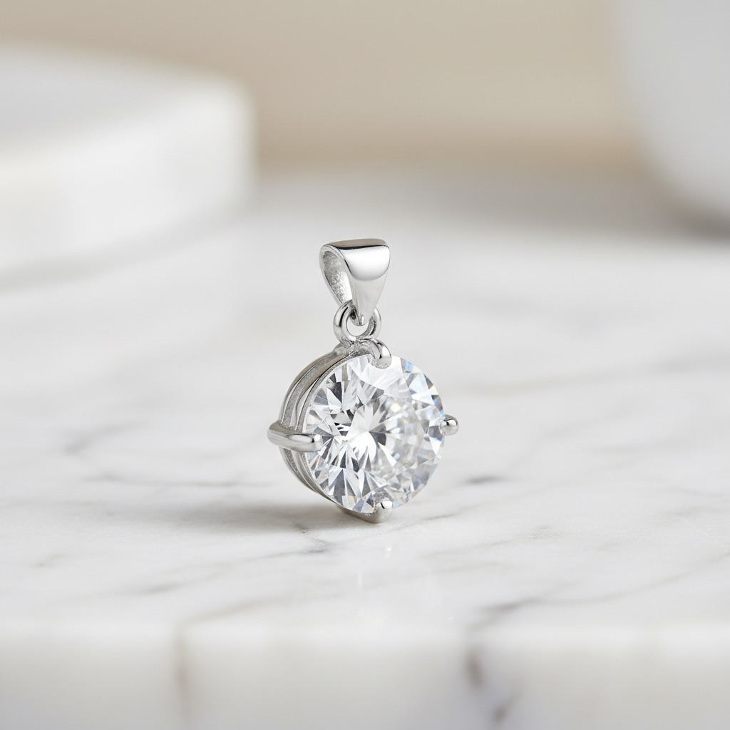 Sterling Silver 925 CZ Pendant “Blink” - Image 2