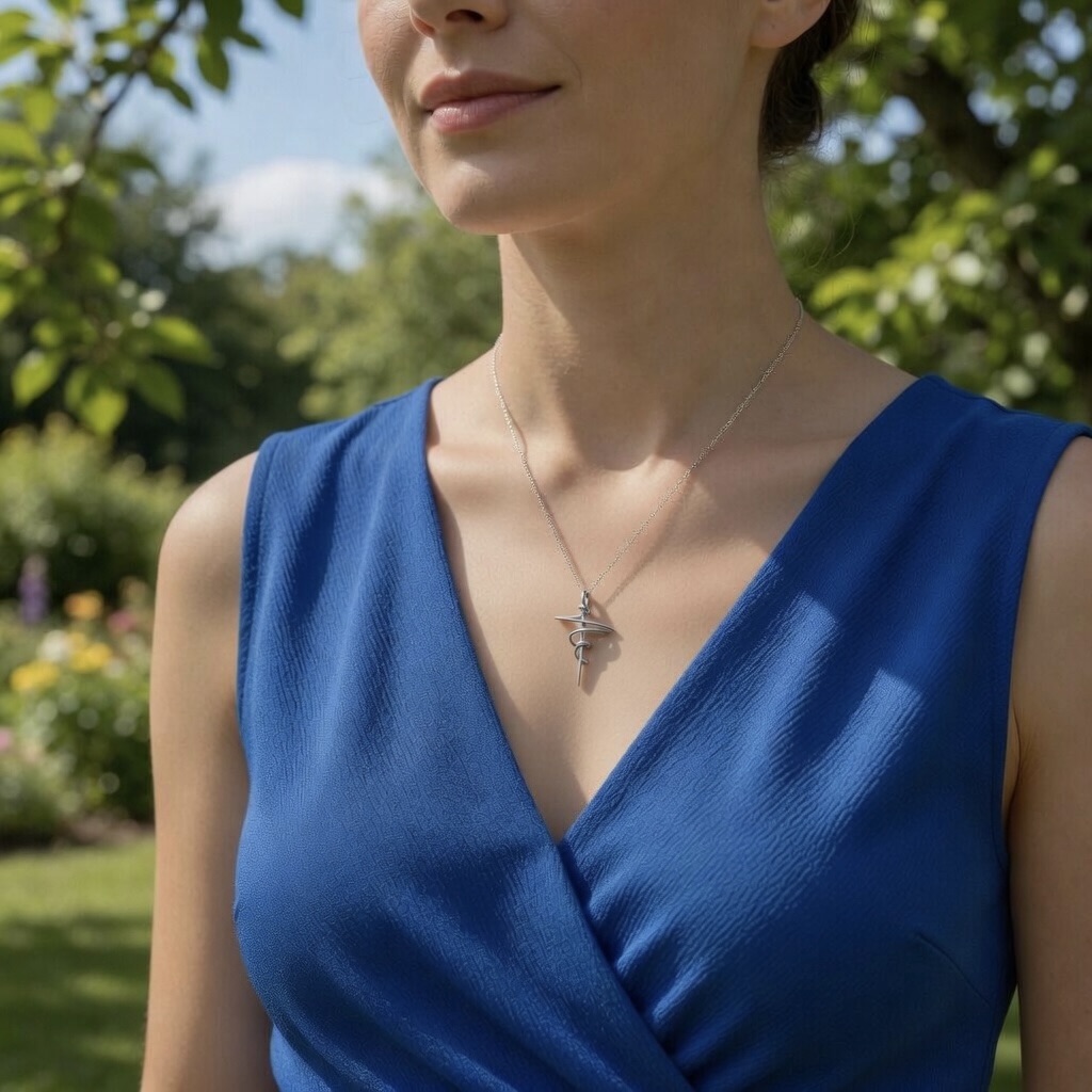 Sterling Silver 925 Cross Pendant "Braid" - Image 3