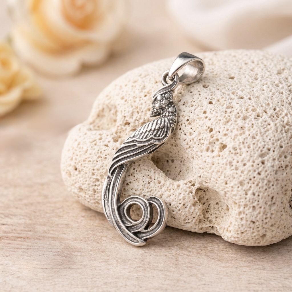 Sterling Silver 925 Phoenix Pendant “Revival” - Image 2