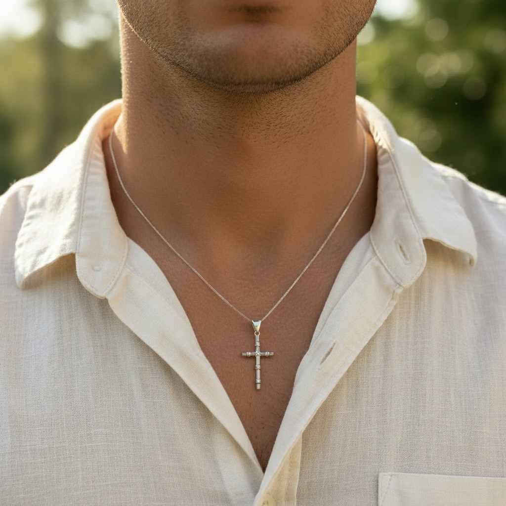 Sterling Silver 925 Cross Pendant “Petite" - Image 3