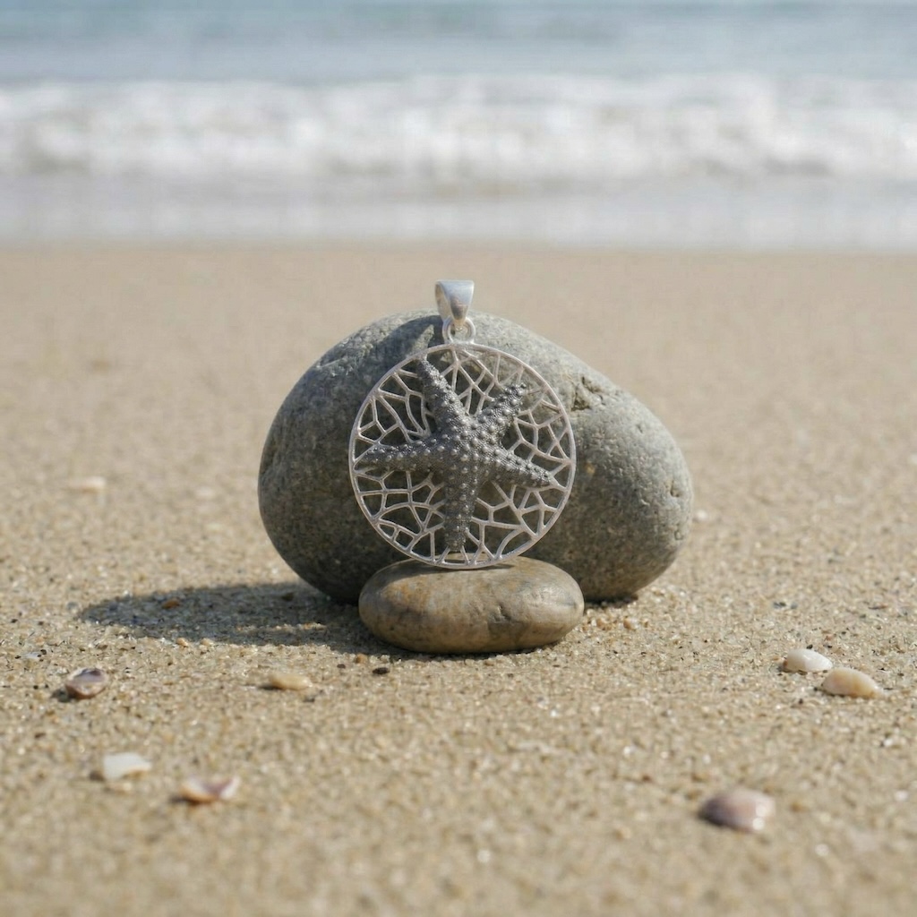 Sterling Silver 925 Starfish Pendant “Sea Breeze” - Image 2