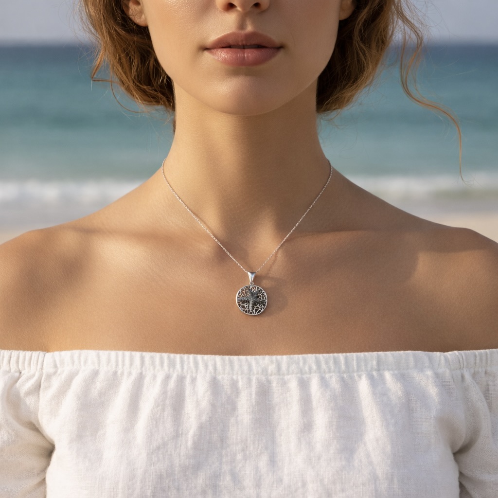Sterling Silver 925 Starfish Pendant “Sea Breeze” - Image 3