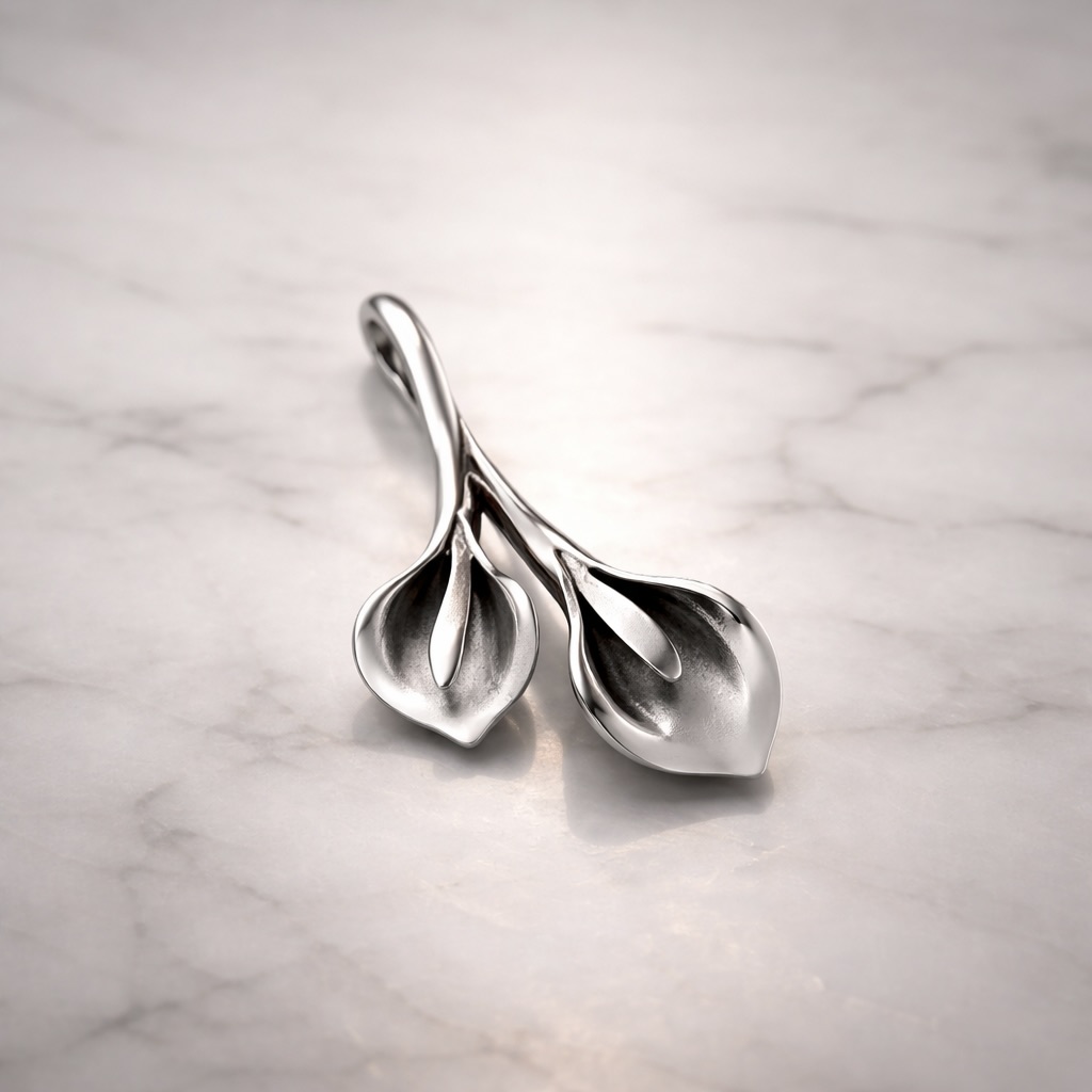 Sterling Silver 925 Calla Lily Pendant “Zante” - Image 2