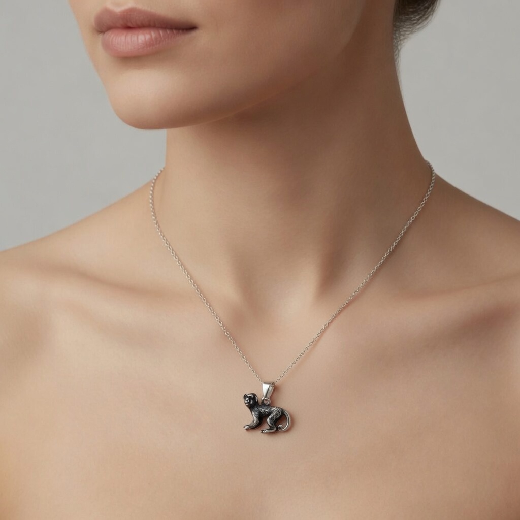 Sterling Silver 925 Monkey Pendant "Abu" - Image 3