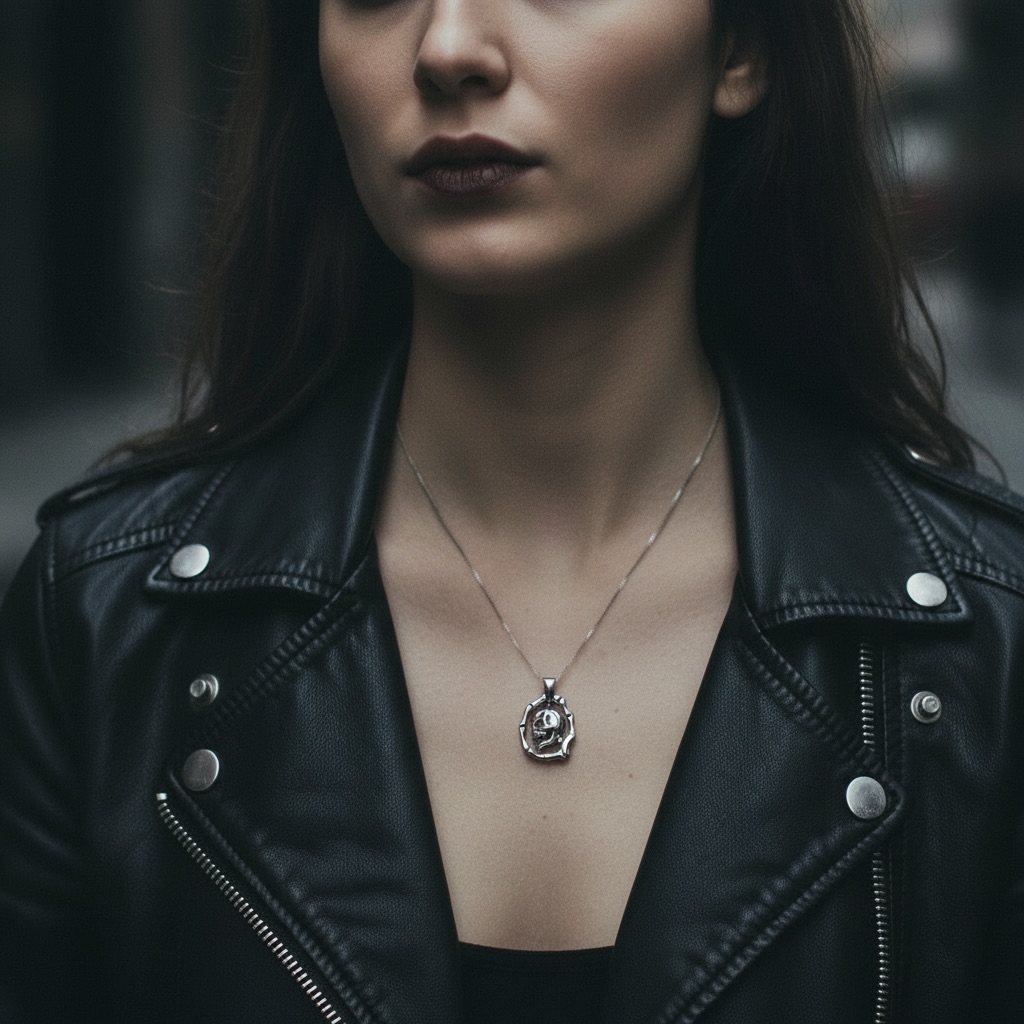 Sterling Silver 925 Skull & Bones Pendant "Memento" - Image 3