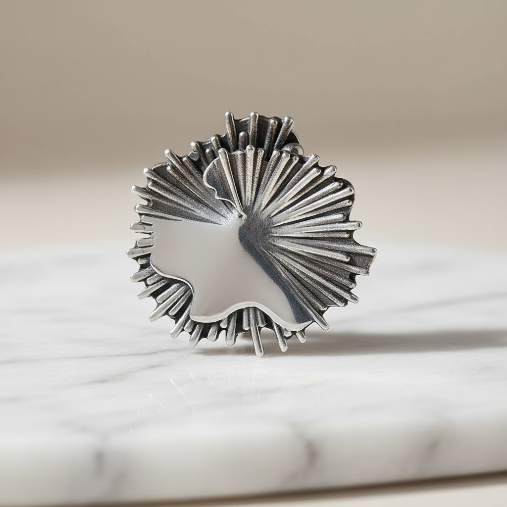 Sterling Silver 925 Pendant “Abstract Flare” - Image 3