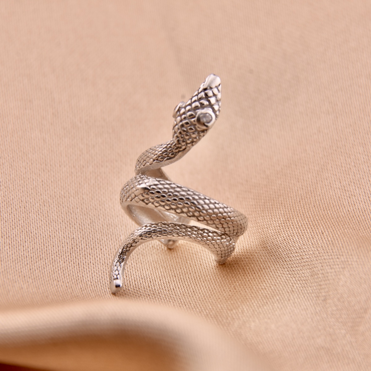 Sterling Silver 925 Snake Ear Crawler Cuff "Ophira" - Image 3