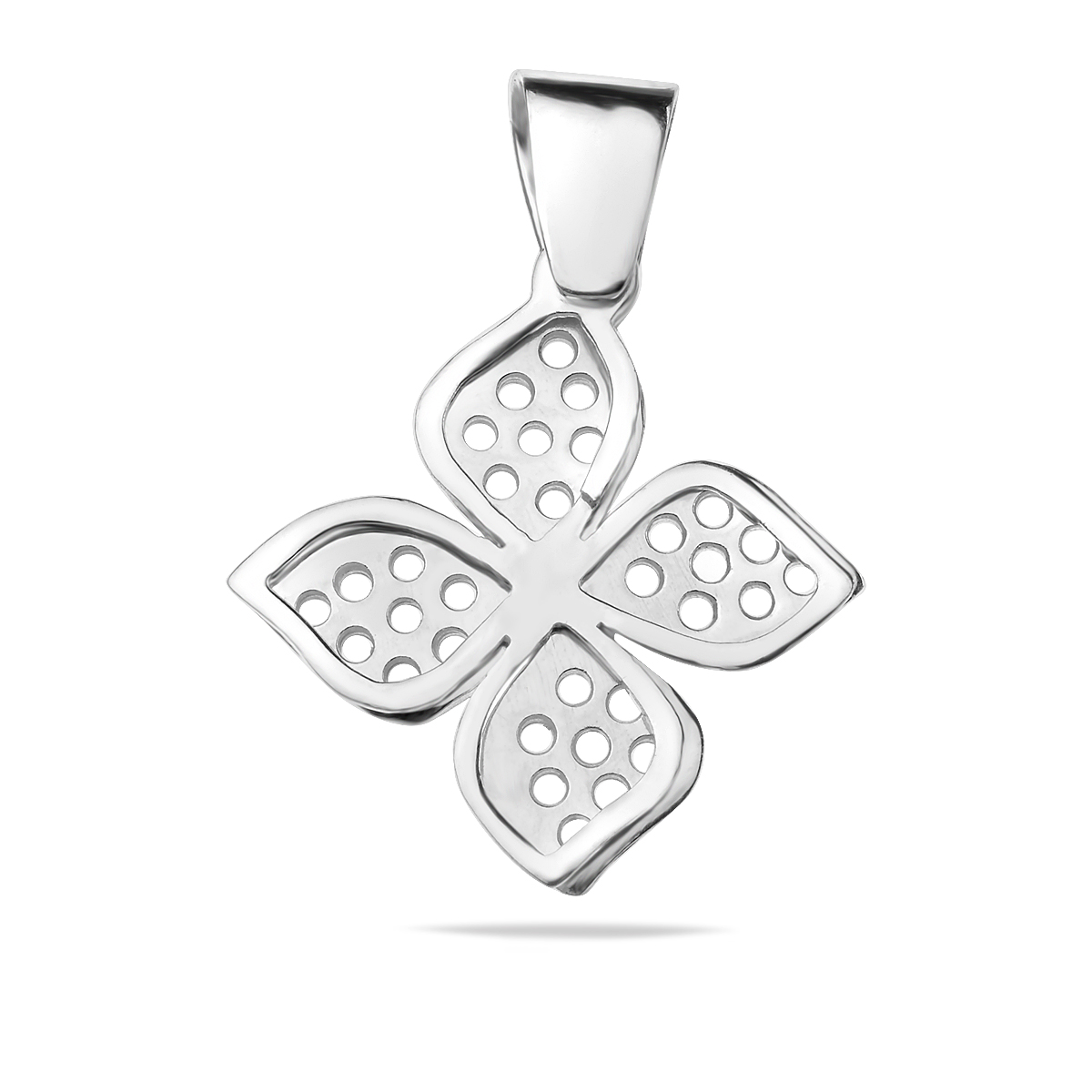 Sterling Silver 925 Four Leaf Clover Pendant "Shamrock" - Silver Image 1