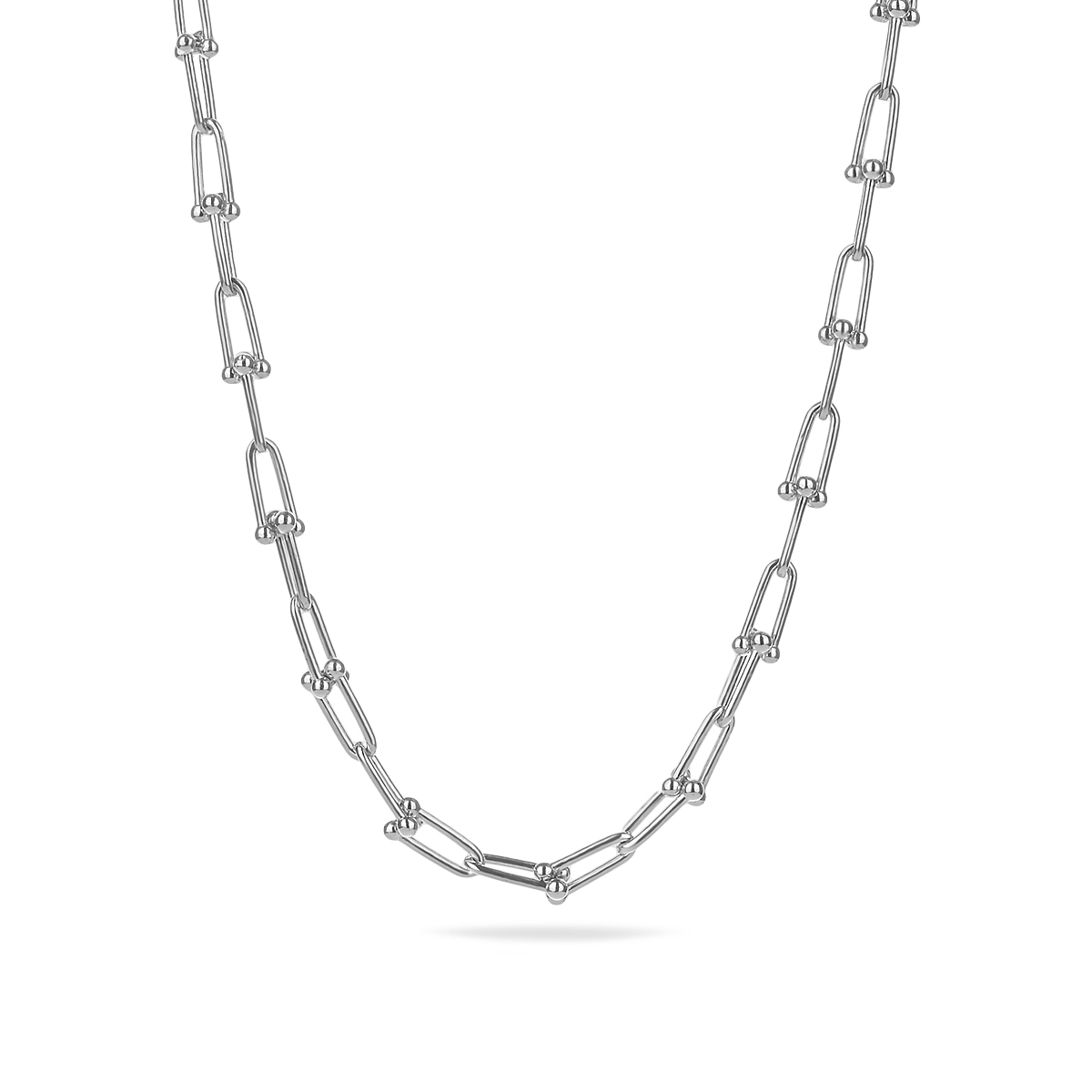 Sterling Silver 925 Chain Necklace "The Knot" - Silver Image 1