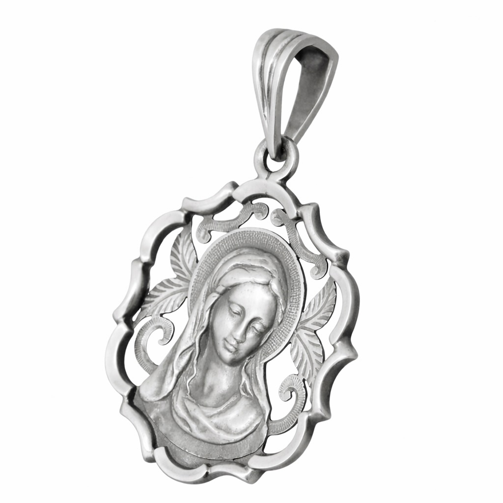 Sterling Silver 925 Virgin Mary Pendant “Divine” - Image 1