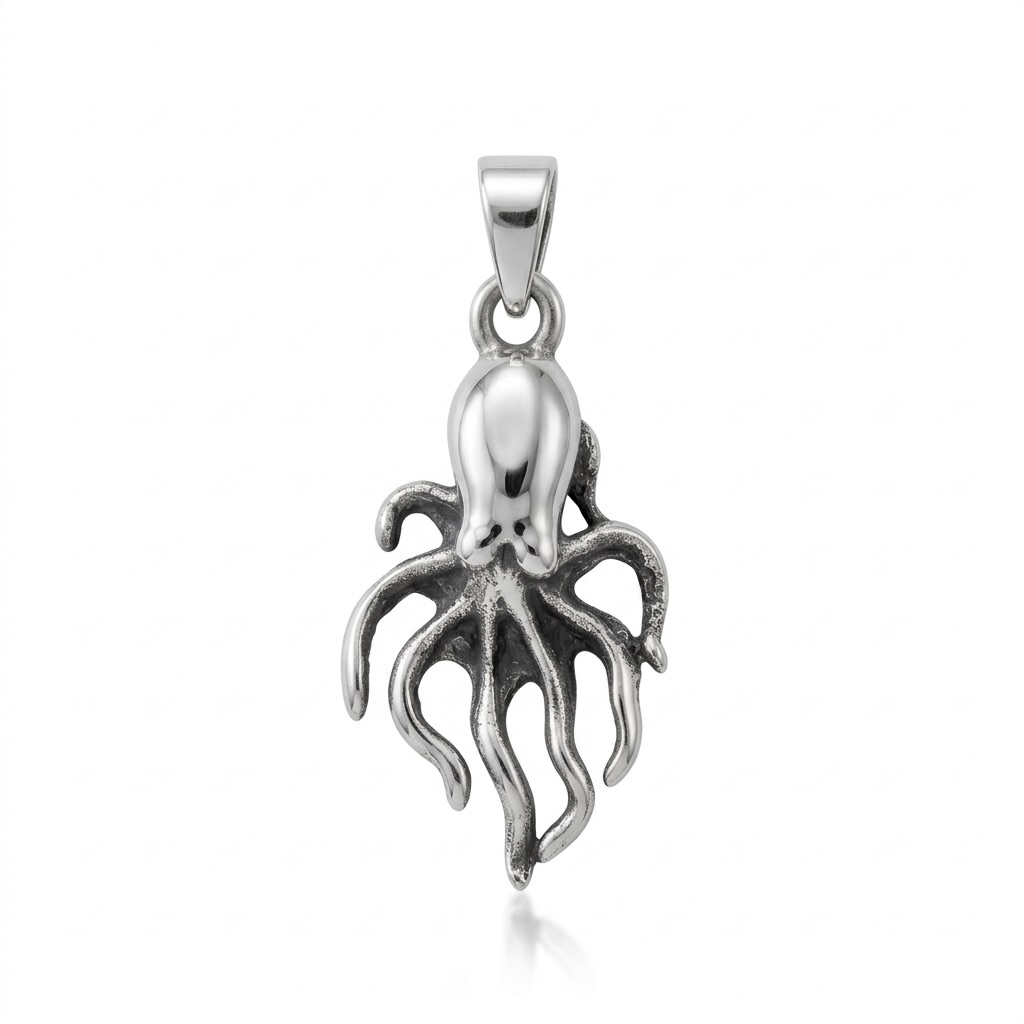 Sterling Silver 925 Octopus Pendant "Kraken" - Image 1
