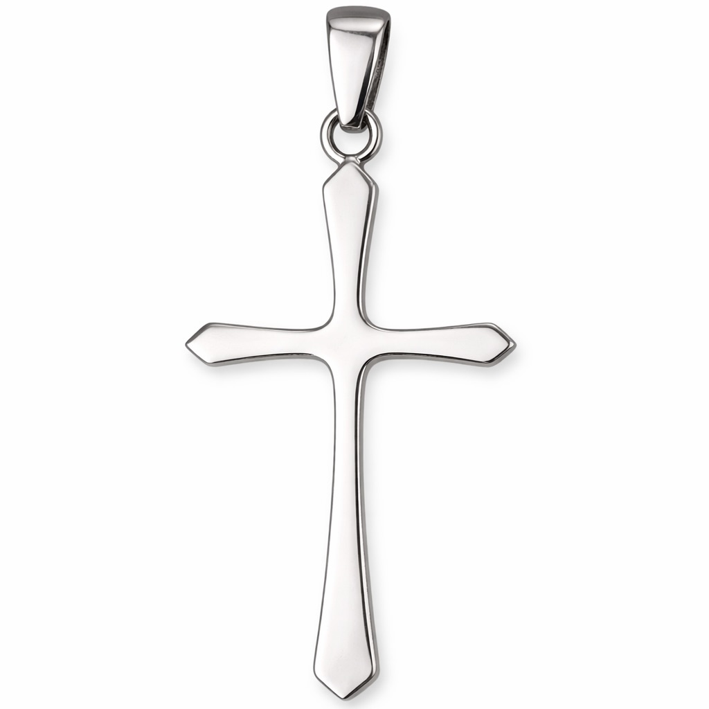 Sterling Silver 925 Cross Pendant "Simple Grace" - Image 1