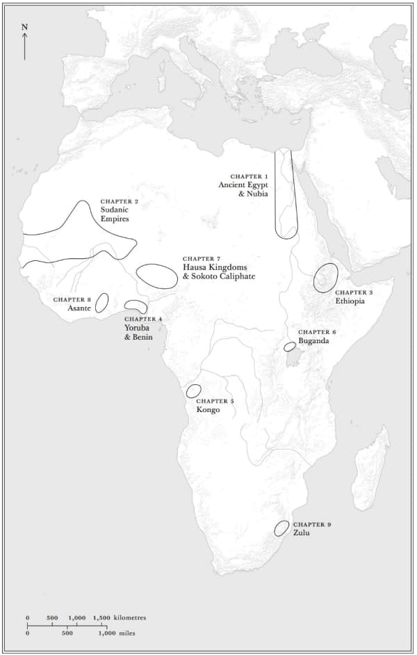 Map of Africa showing the the kingdoms in Great Kingdoms of Africa