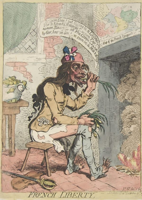 French Liberty (British Slavery) by James Gillray, 1792