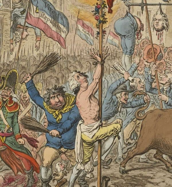 Promis’d Horrors of the French Invasion, or Forcible reasons for negotiating a regicide peace by James Gillray, 1796