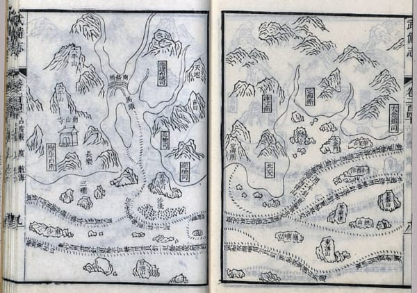 The Mao Kun map showing some of Admiral Zheng He’s voyages