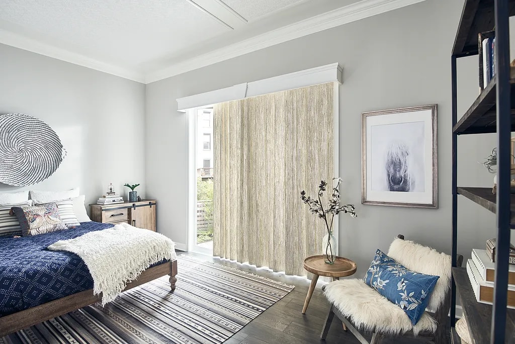 Natural woven shades adding texture to a room
