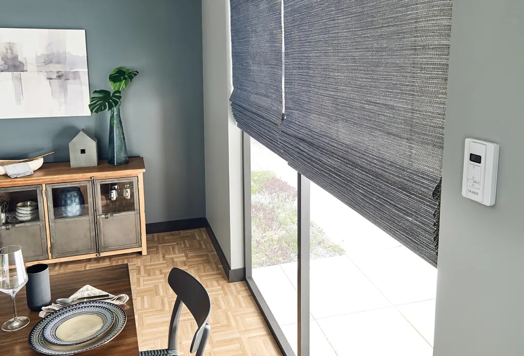 Natural woven bamboo shades adding texture to a room