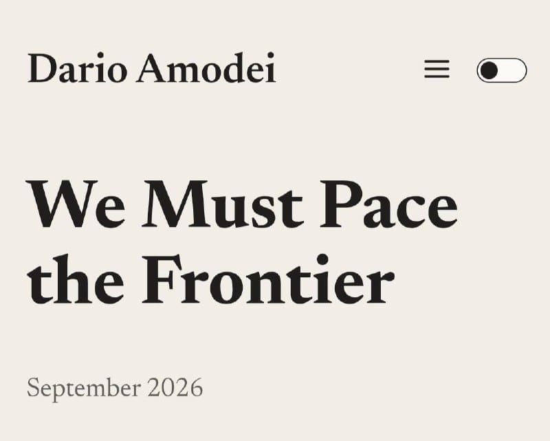 ❗️Dario Amodei just published a new essay on the f...